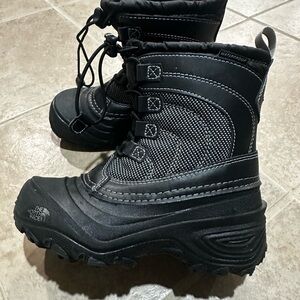 The North Face Black Thermafelt Plus Winter Snow Boots kids unisex size 13